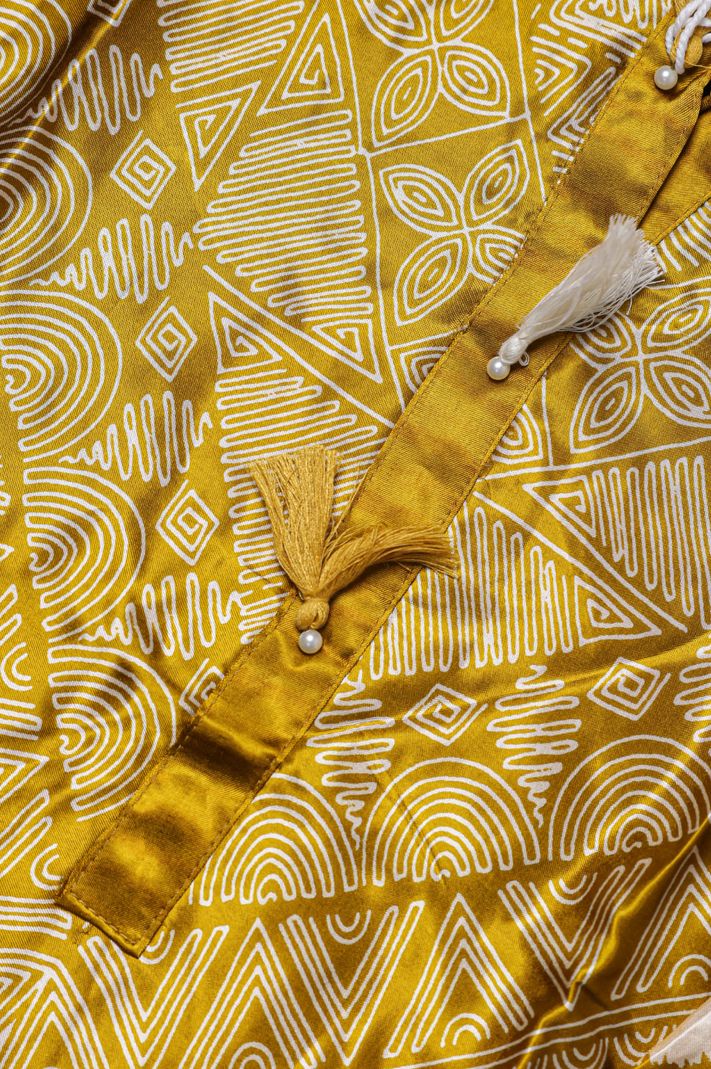 Mustard Printed Kurta Set