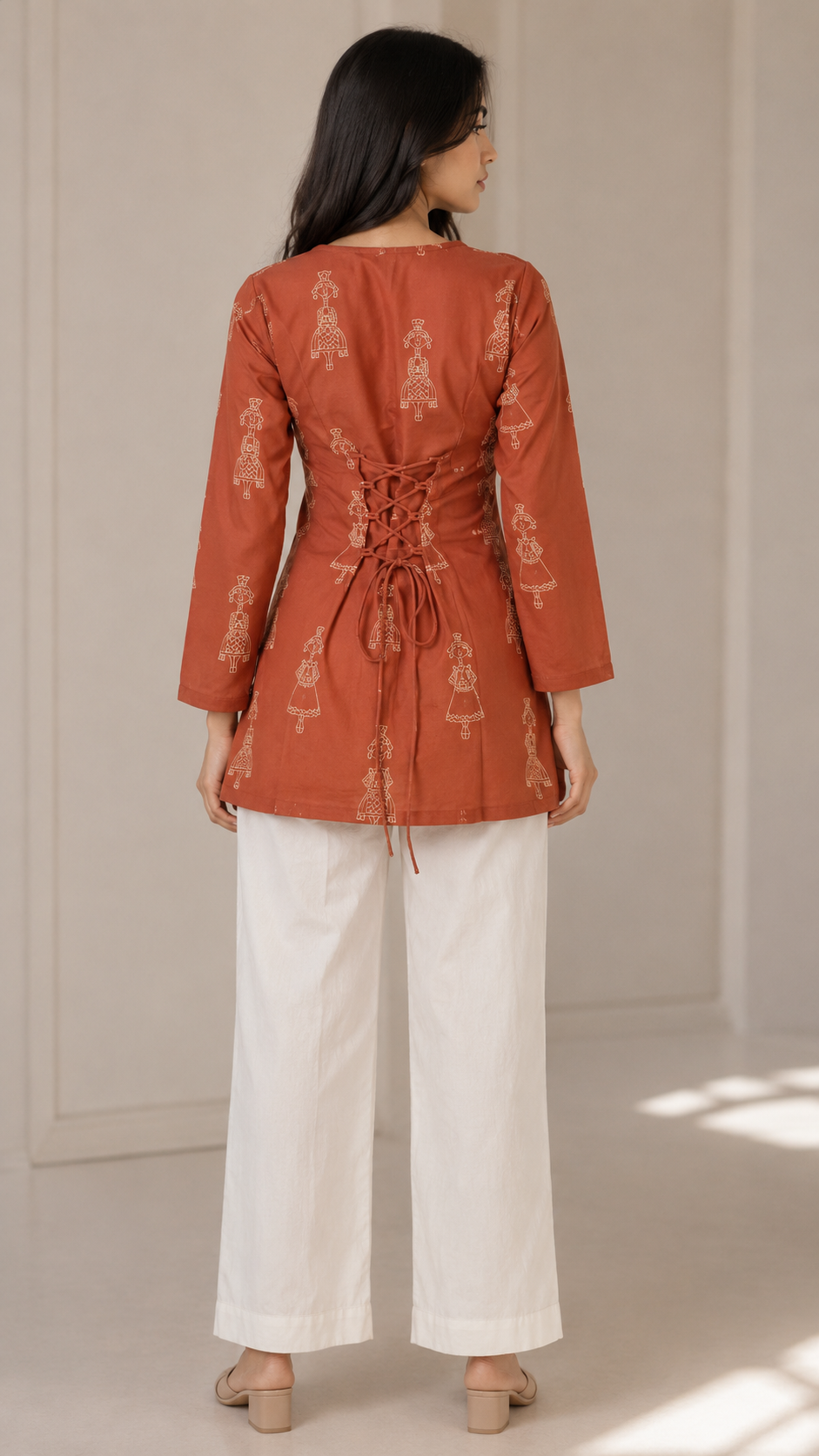 Viscose printed short kurti
