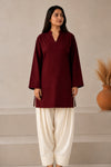 Maroon rayon tunic plazoo