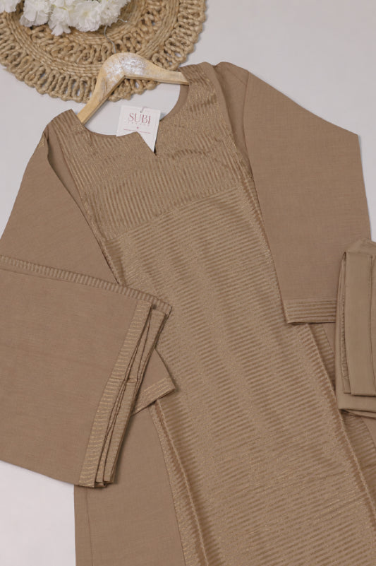Mocha Beige A-line Straight Kurta Set