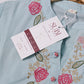 Light Blue & Pink Floral Embroidered Suit Set