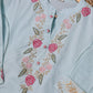 Light Blue & Pink Floral Embroidered Suit Set