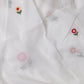 White & Pink Floral Embroidered Suit Set