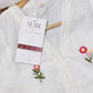 White & Pink Floral Embroidered Suit Set