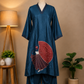 Midnight Blue Satin Embroidered Co-ord Set