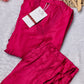 Rani Pink Satin Embroidered Co-ord Set