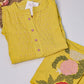 Bright Yellow Floral Embroidered Co-Ord Set