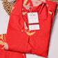 Coral Red Floral Printed Kurta Set