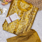 Mustard Printed Kurta Set