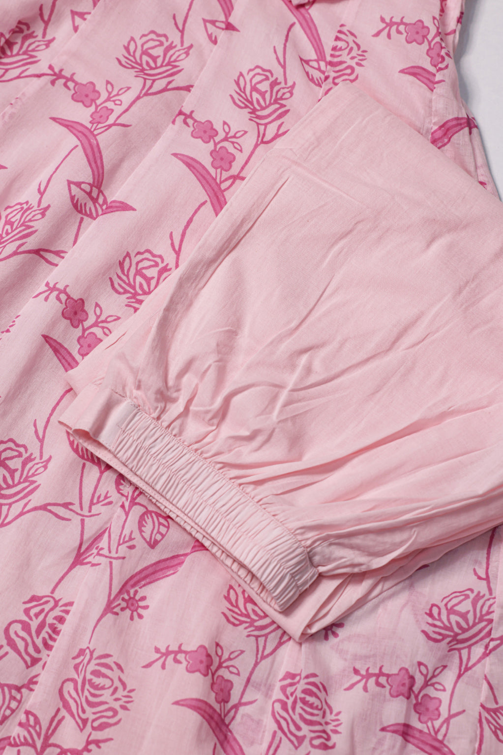 Light Pink Printed Suit Set