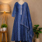Blue Leheriya Printed Suit Set
