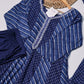 Blue Leheriya Printed Suit Set