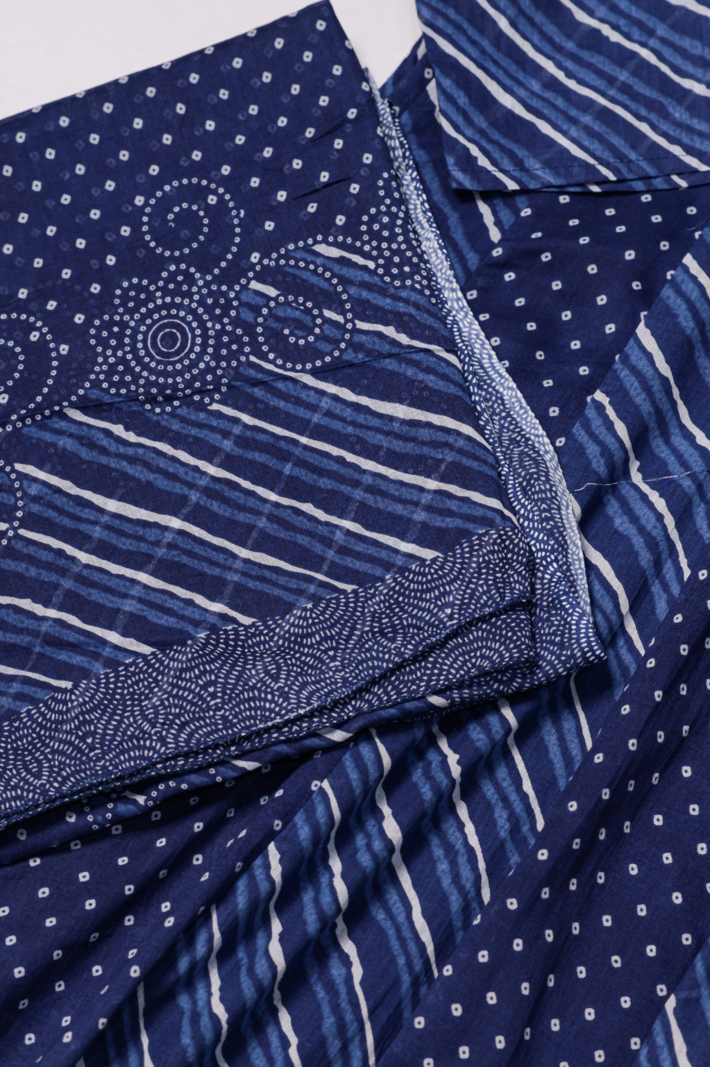 Blue Leheriya Printed Suit Set