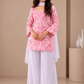 Kurta with Flared Palazzo Pant and Dupatta Set