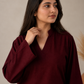 Maroon rayon tunic plazoo