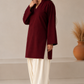 Maroon rayon tunic plazoo