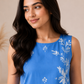 Embroidered Sleeveless Kurta with Flared Pants
