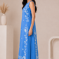 Embroidered Sleeveless Kurta with Flared Pants