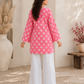 Printed Square Neck Flared Sleeves Kurti