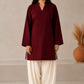 Maroon rayon tunic plazoo