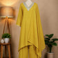 Mustard Yellow Asymmetric Kaftan Style Co-ord Set