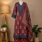 Shop Subi Trends’ maroon floral block-print cotton kurta set with dupatta. A traditional 3-piece printed ethnic wear set, perfect for festive days and elegant everyday styling.