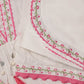 White & Pink Embroidered Kurta Set