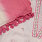 White & Pink Embroidered Kurta Set