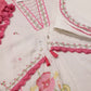 White & Pink Embroidered Kurta Set