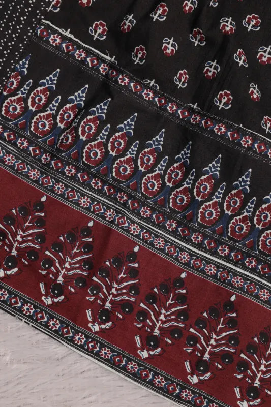 Ajrakh Printed Cotton Anarkali Kurta Set for Women