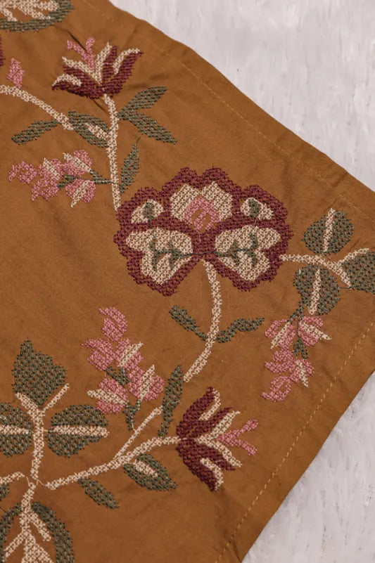 Mustard Embroidered Pant Kurta