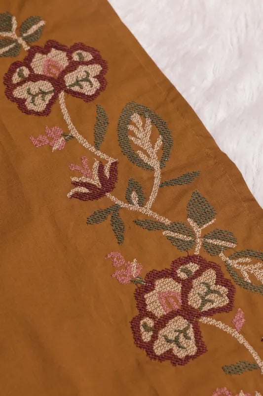 Mustard Embroidered Pant Kurta