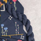 Navy Blue Floral Printed Kurta Set