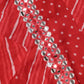 Red Leheriya Printed Kurta Set