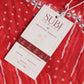 Red Leheriya Printed Kurta Set