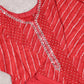 Red Leheriya Printed Kurta Set