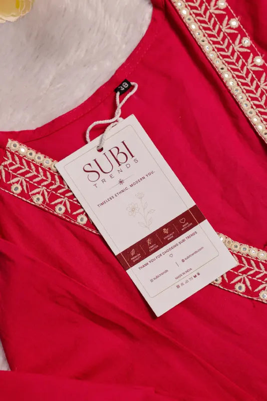 Pink Embroidered Suit Set