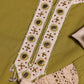 Olive Green Embroidered Kurta Set