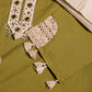 Olive Green Embroidered Kurta Set