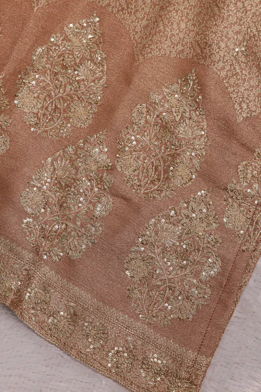 Rose Gold Embroidered Suit Set