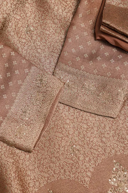Rose Gold Embroidered Suit Set