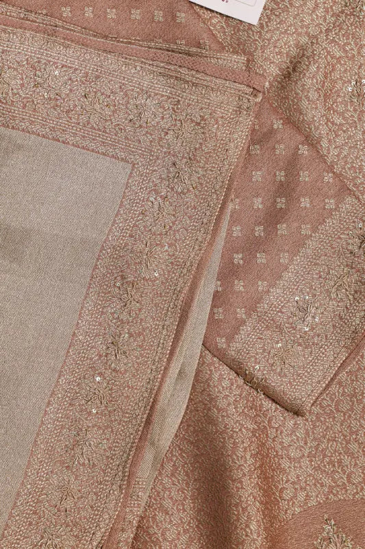 Rose Gold Embroidered Suit Set