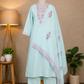 Pastel Blue Embroidered Kurta Set