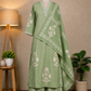 Sage Green Floral Printed Suit Set