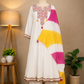 Off-White Mul-Cotton Anarkali Set with Dupatta
