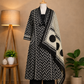 Black & White Printed Kurta Set for Women