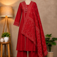 Red Bandhani Print Suit Set