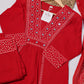 Red Bandhani Print Suit Set