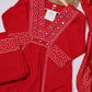 Red Bandhani Print Suit Set