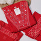 Red Bandhani Print Suit Set